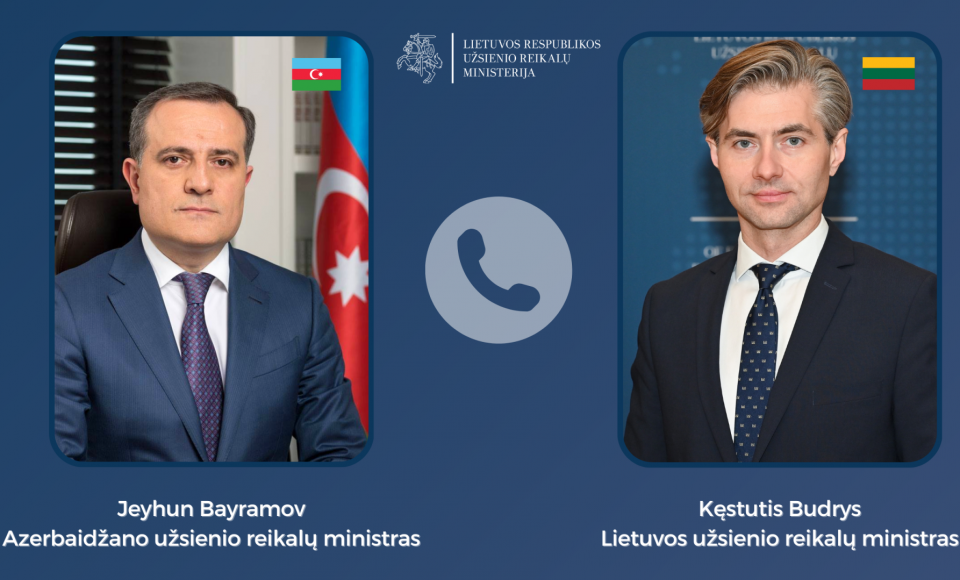 Lietuvos Respublikos užsienio reikalų ministro Kęstučio Budrio pokalbis telefonu su Azerbaidžano...