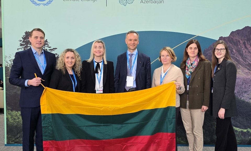 Lithuanian representatives attend the United Nations Climate Change Conference COP29 in Baku