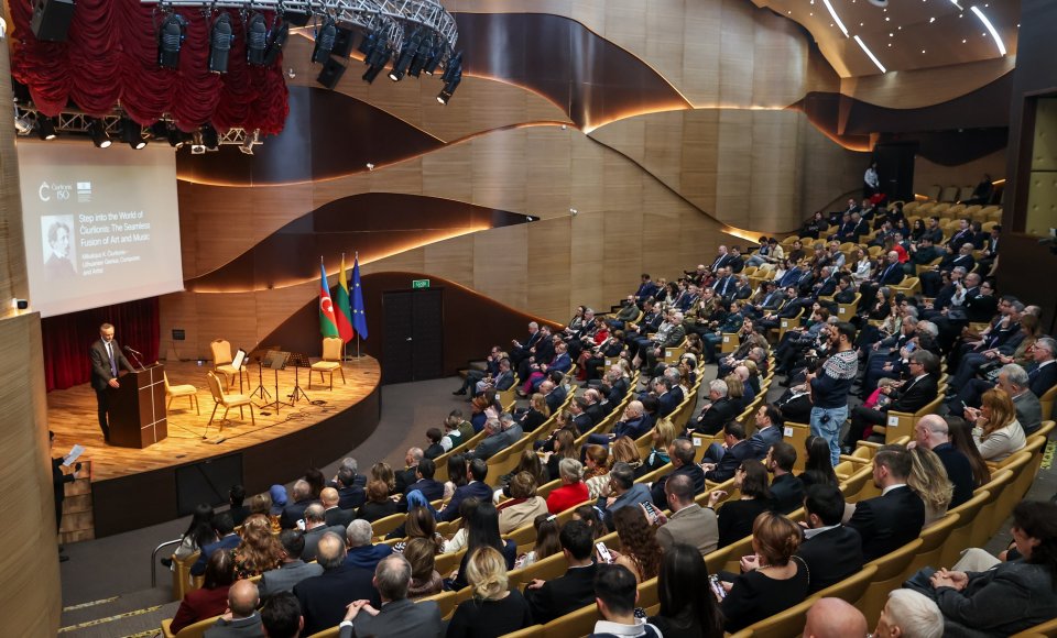 Celebration of the Day of the Restoration of the State of Lithuania on February 14 in the International Mugham Center, Baku, with concert of the Lithuanian National Philharmonic M. K. Čiurlionis Quartet